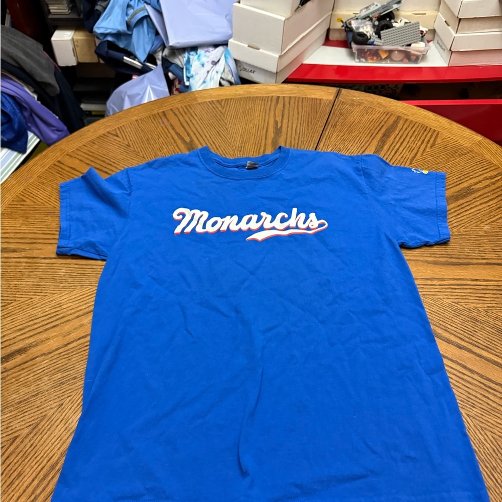 KU Jayhawks Monarchs Blue Men's Shirt